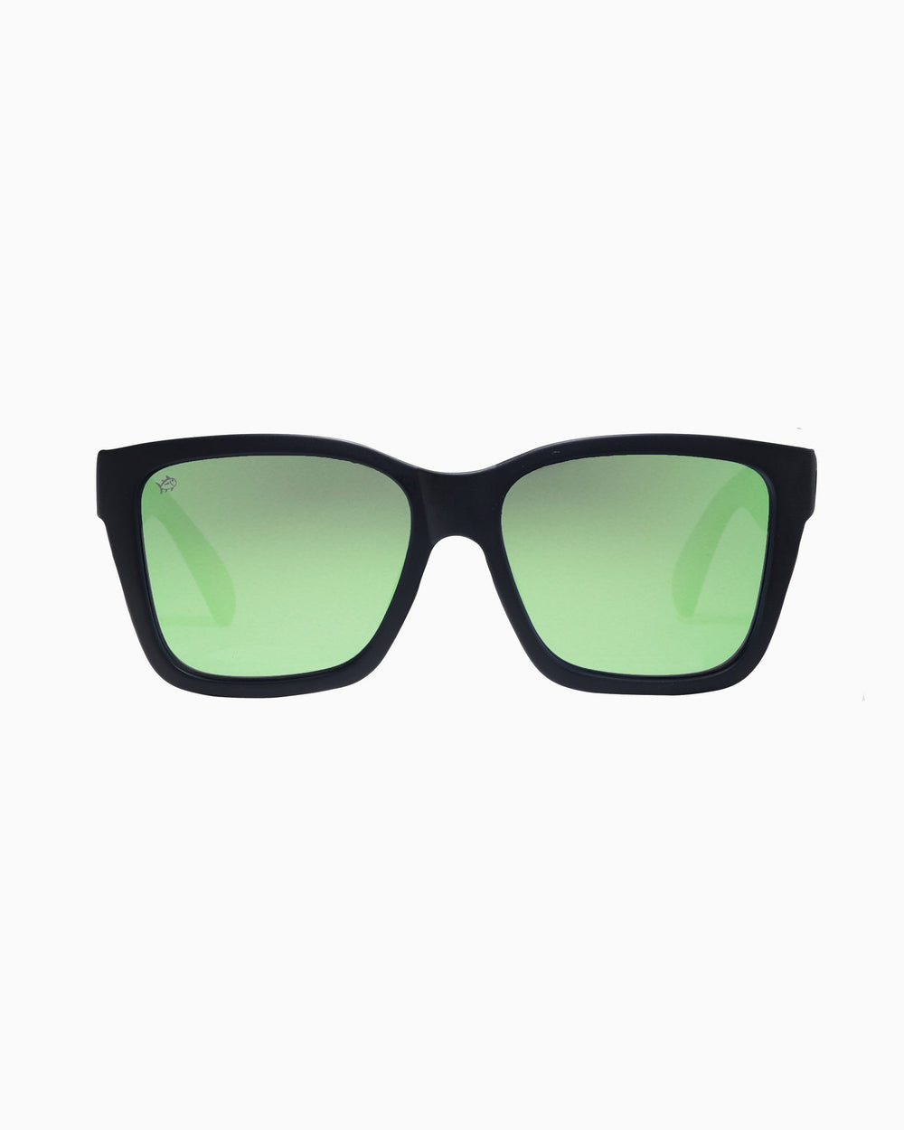 The front of the Rheos Edistos Sunglasses by Southern Tide - Gunmetal Emerald