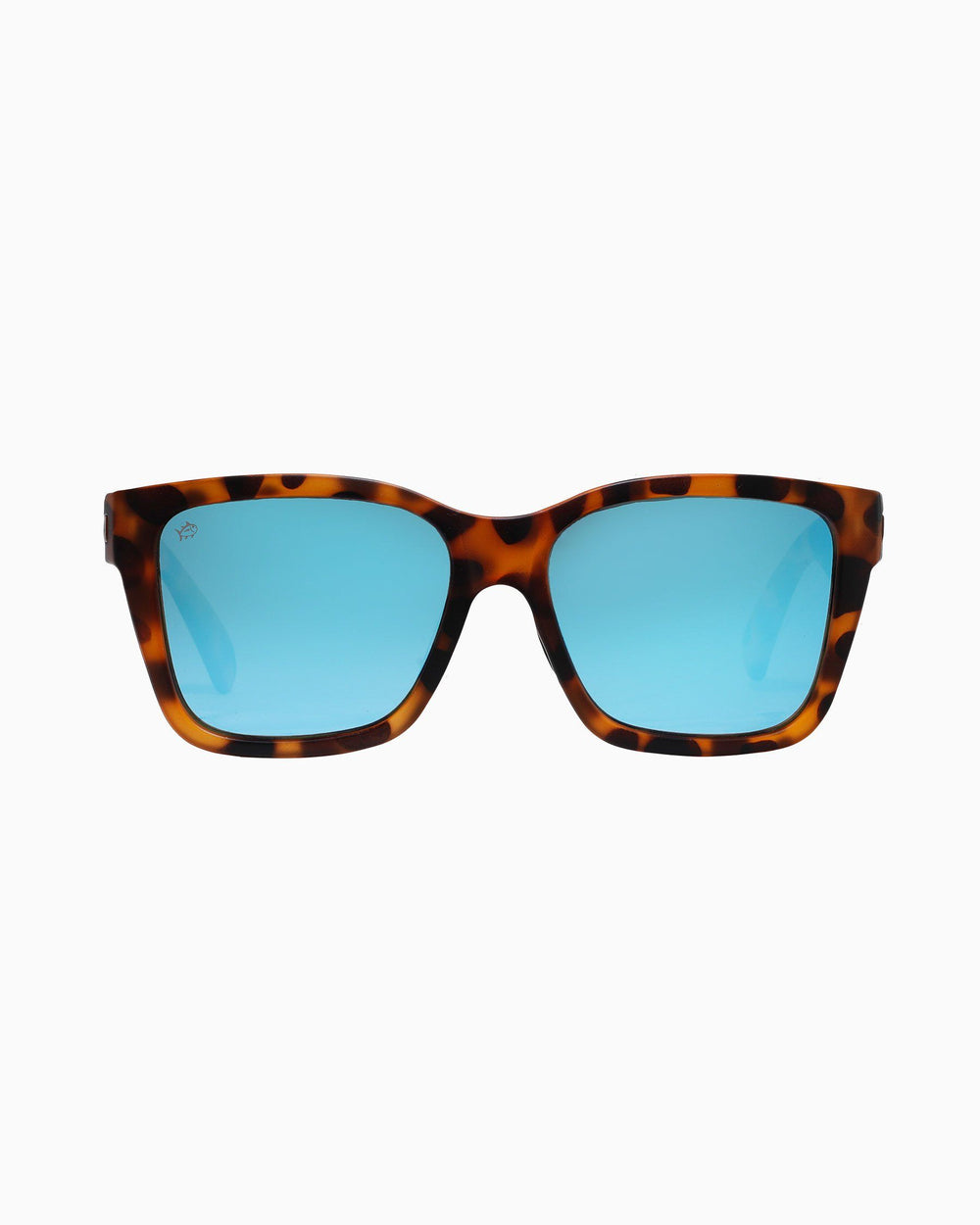 The front of the Rheos Edistos Sunglasses by Southern Tide - Tortoise Marine