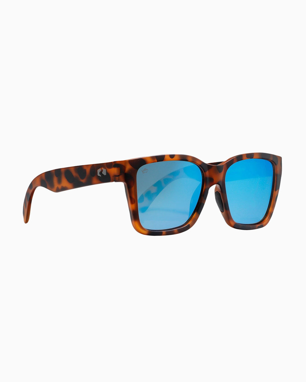 The side of the Rheos Edistos Sunglasses by Southern Tide - Tortoise Marine