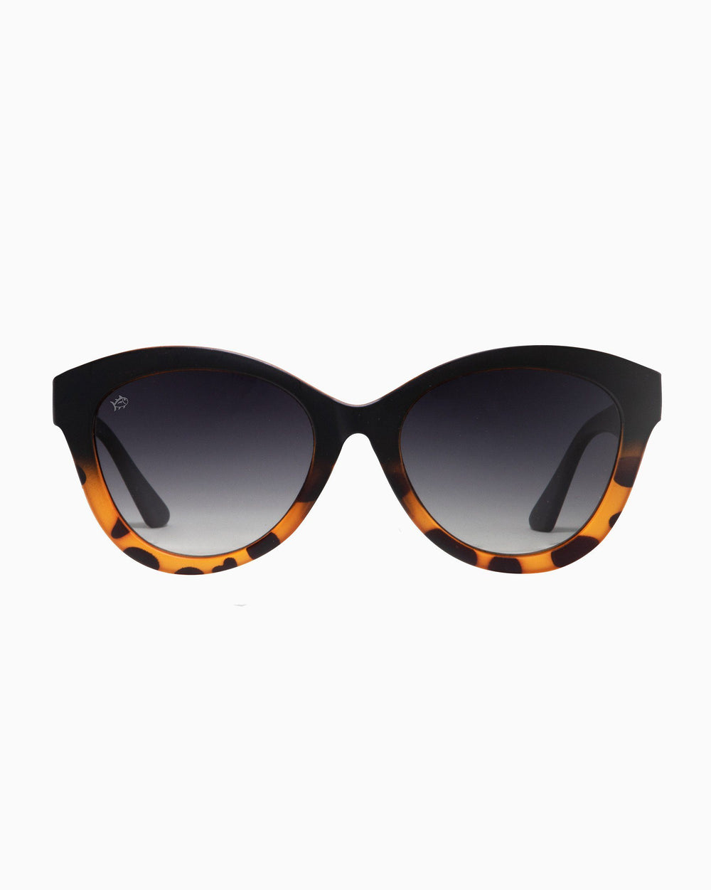 The front of the Women's Rheos Faris Sunglasses by Southern Tide - Gradient Gunmetal