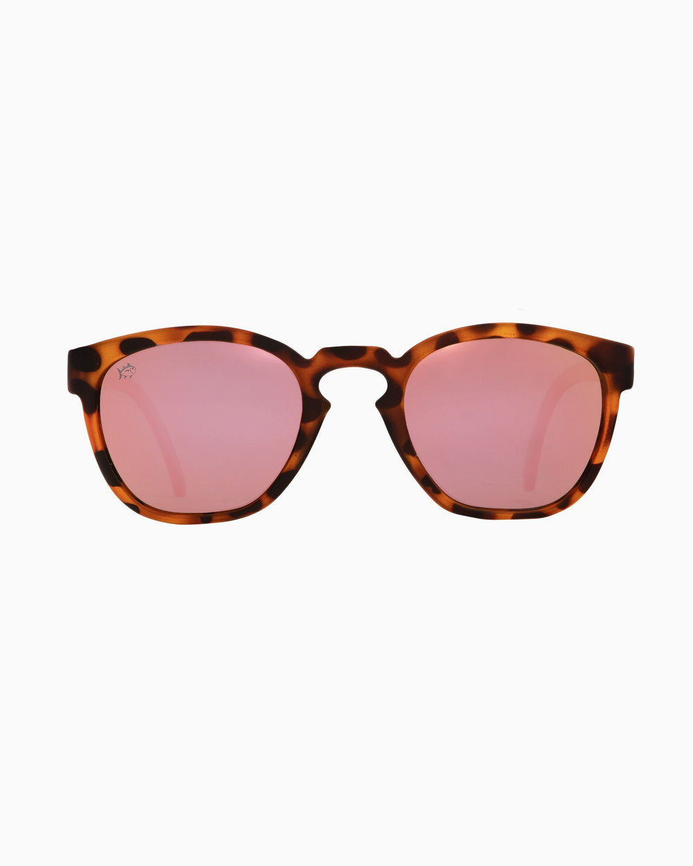 The front of the Rheos Seabrooks Sunglasses by Southern Tide - Tortoise Rose