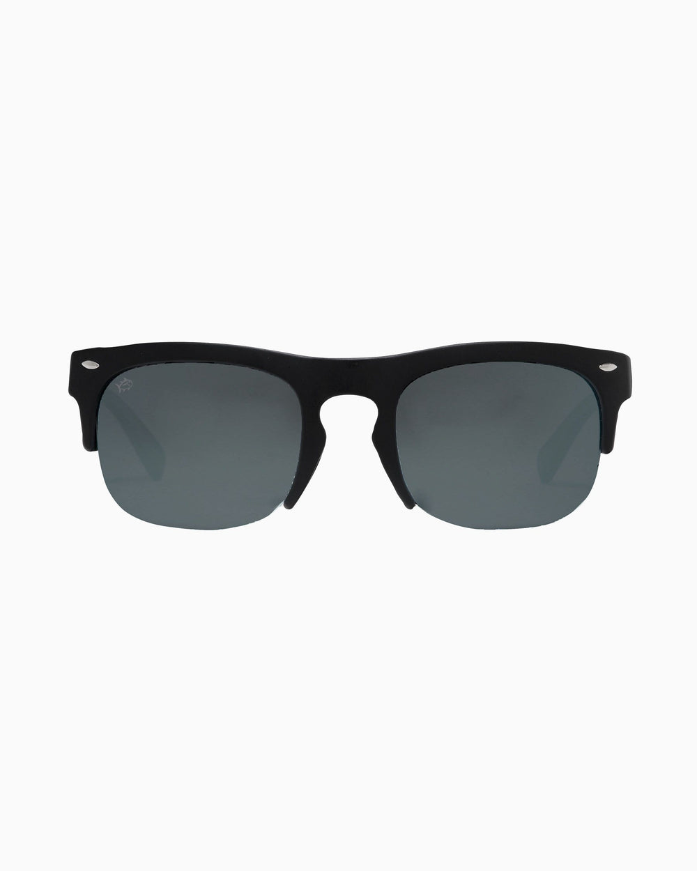 The front of the Men's Rheos Sullivans Sunglasses by Southern Tide - Gunmetal