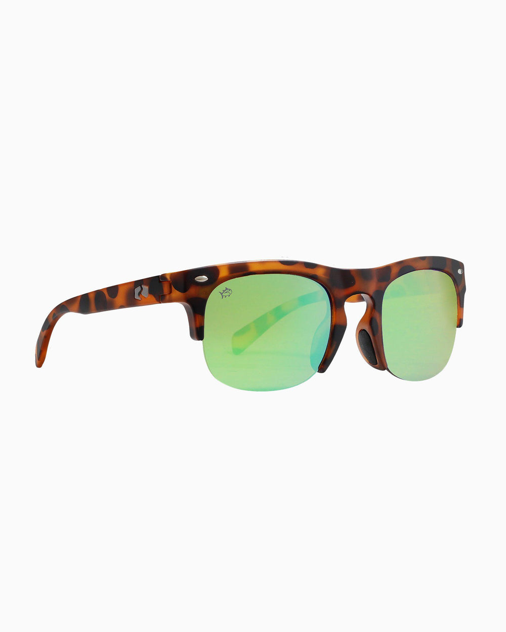 The side of the Men's Rheos Sullivans Sunglasses by Southern Tide - Tortoise Emerald