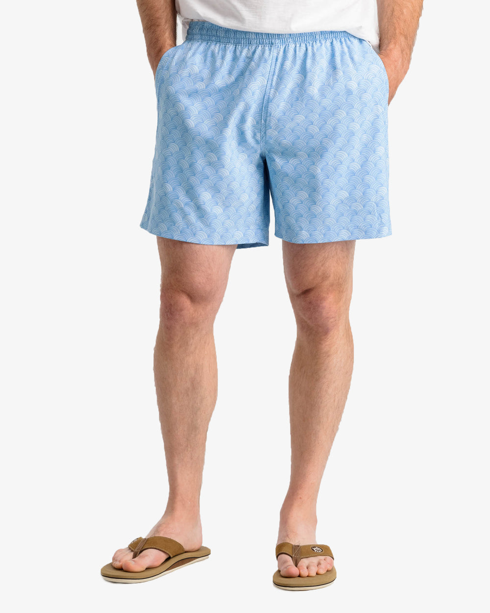 The front view of the Southern Tide Rip Channel Monterrey Short by Southern Tide - Boat Blue
