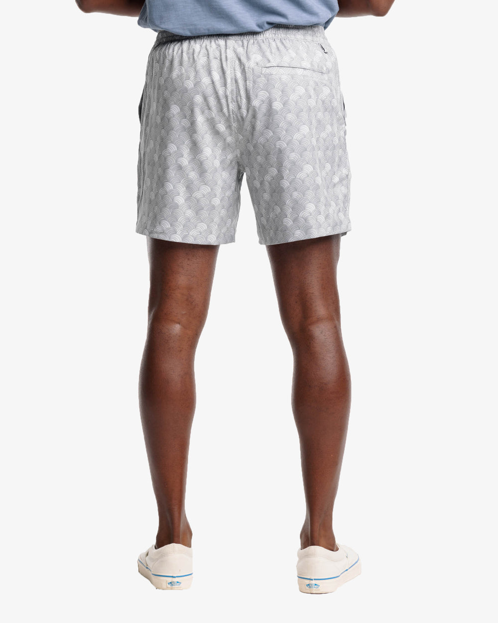 The back view of the Southern Tide Rip Channel Monterrey Short by Southern Tide - Steel Grey