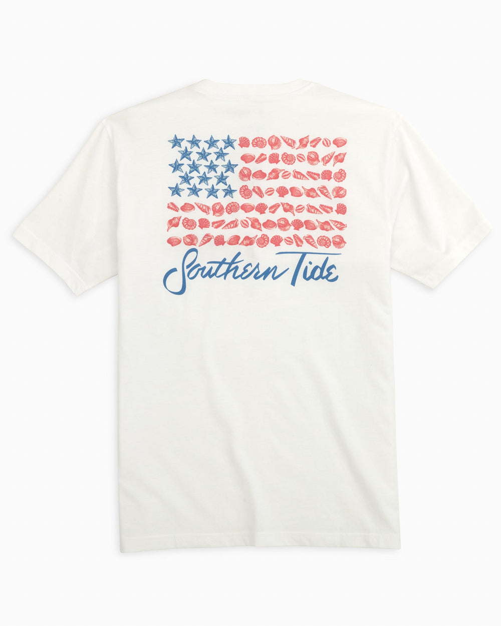 The back view of the Women's Sea to Shining Sea Shell T-Shirt by Southern Tide - Classic White
