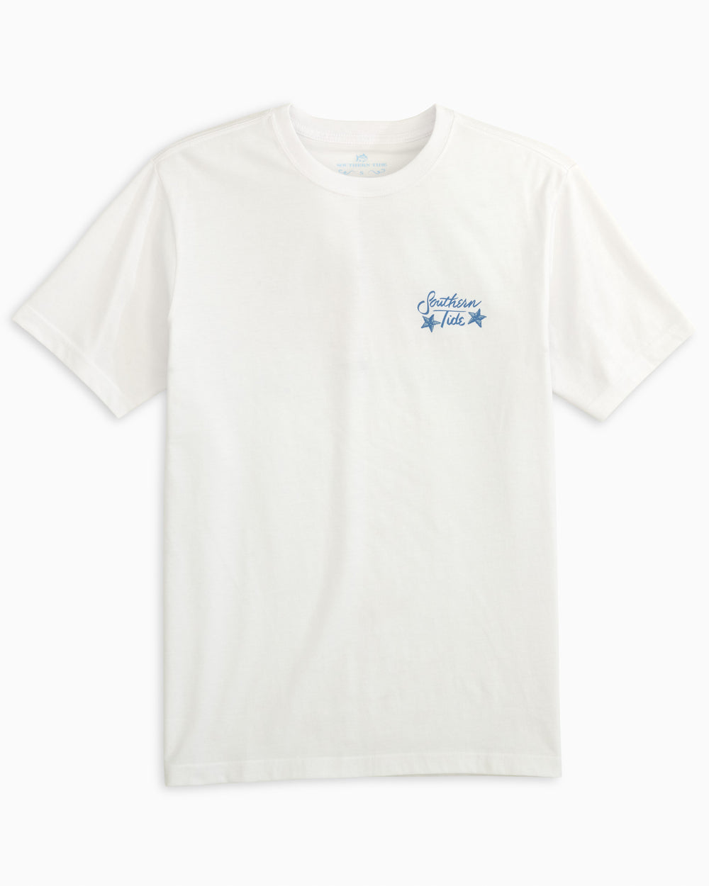 The front view of the Women's Sea to Shining Sea Shell T-Shirt by Southern Tide - Classic White