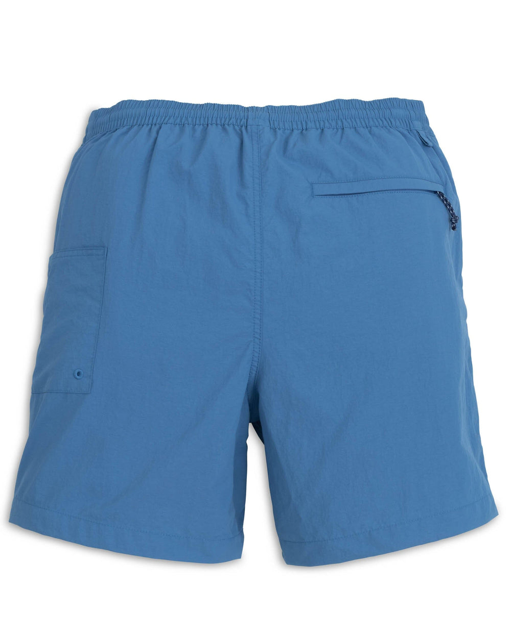 The back view of the Southern Tide Shoreline 6 Inch Short by Southern Tide - Atlantic Blue