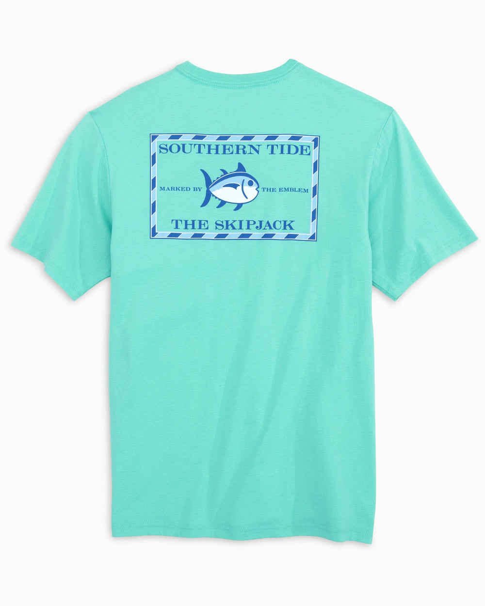 The back view of the Southern Tide Original Skipjack Short Sleeve T-Shirt by Southern Tide - Cool Mint