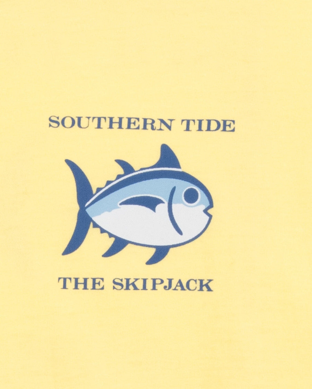 The detail view of the Southern Tide Original Skipjack Short Sleeve T-Shirt by Southern Tide - Tuscan Sun