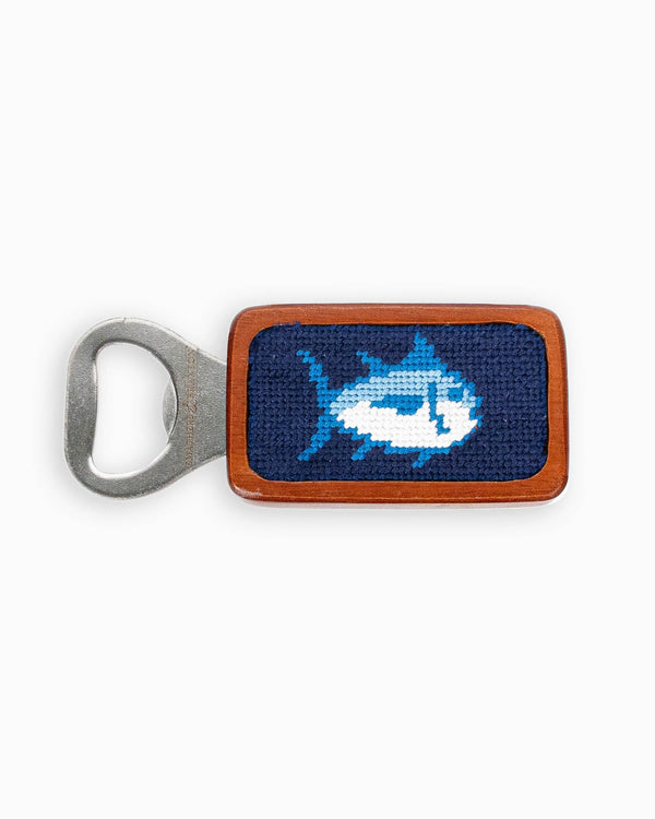 The front view of the Southern Tide Skipjack Bottle Opener by Southern Tide - Navy