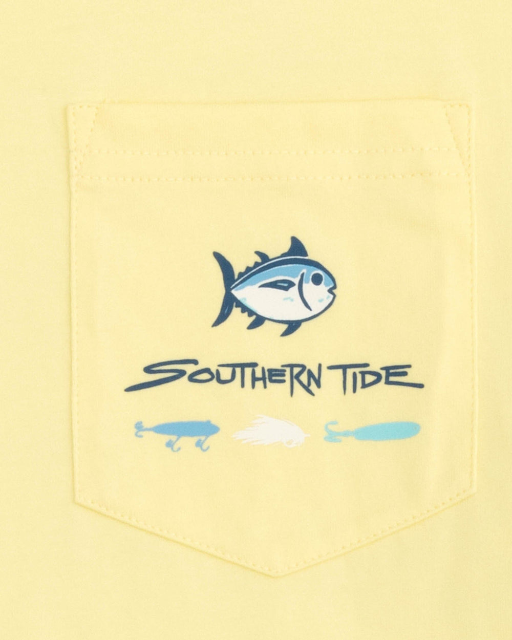 The detail view of the Southern Tide Skipjack Expeditions T-Shirt by Southern Tide - Blonde