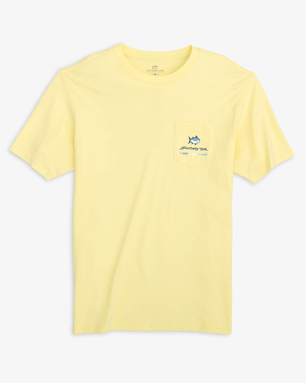 The front view of the Southern Tide Skipjack Expeditions T-Shirt by Southern Tide - Blonde