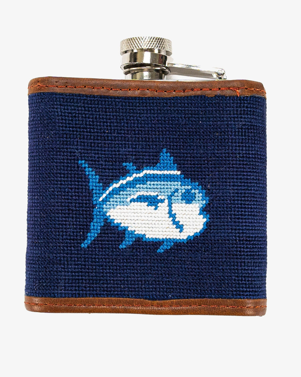 The back view of the Southern Tide Skipjack Flask by Southern Tide - Navy