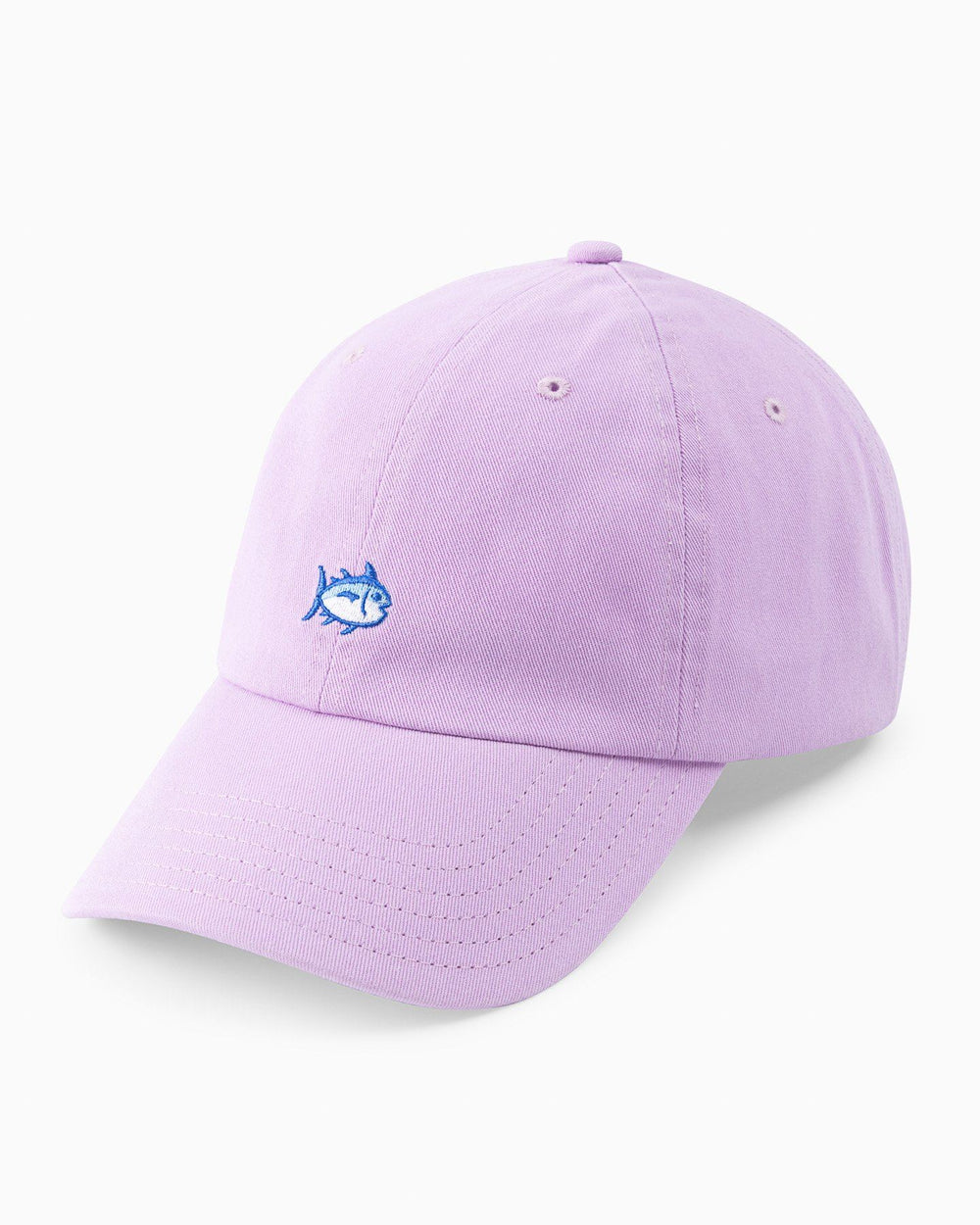 The front of the Skipjack Hat by Southern Tide - Heliotrope