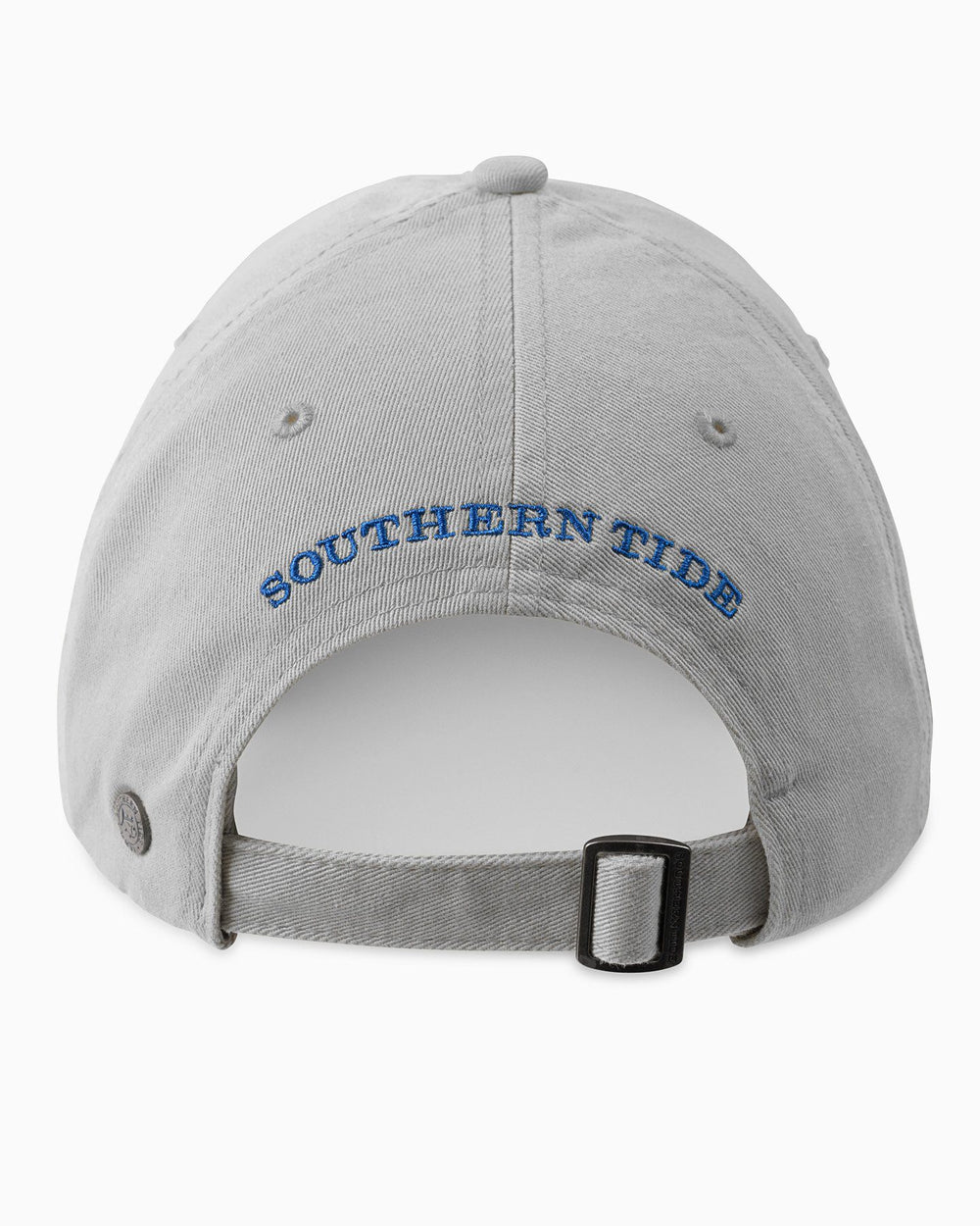 The back of the Skipjack Hat by Southern Tide - Steel Grey