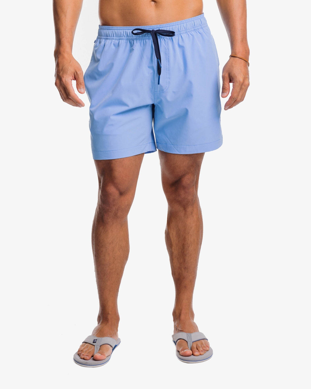 The front view of the Southern Tide Solid Swim Trunk 3 by Southern Tide - Ocean Channel