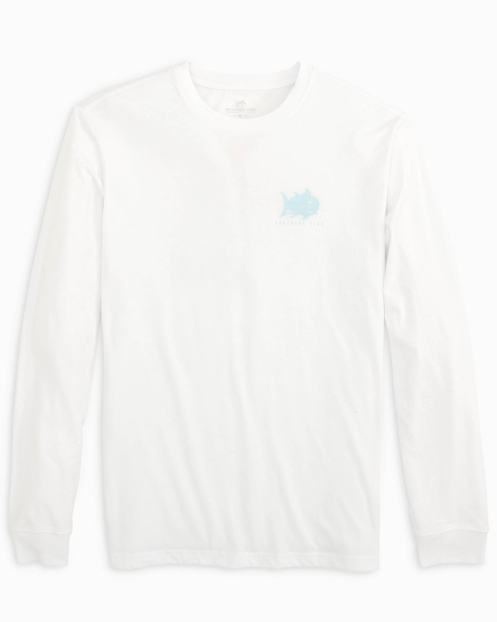 The front view of the Southern Tide Southern Sailing Long Sleeve T-Shirt by Southern Tide - Classic White