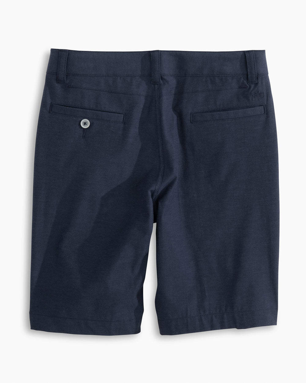 The back view of the Kid's Navy T3 Gulf Short by Southern Tide - True Navy
