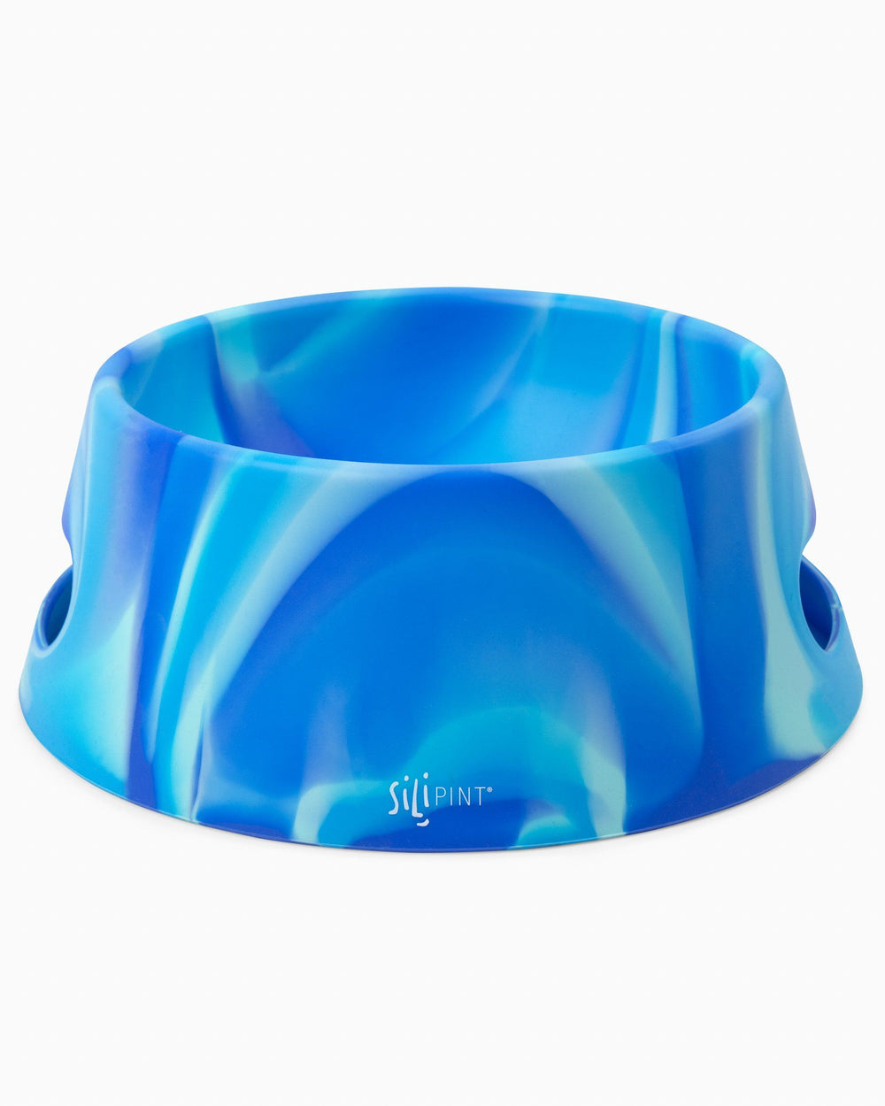 The back  of the Southern Tide Flex Dog Bowl by Southern Tide - Arctic Sky
