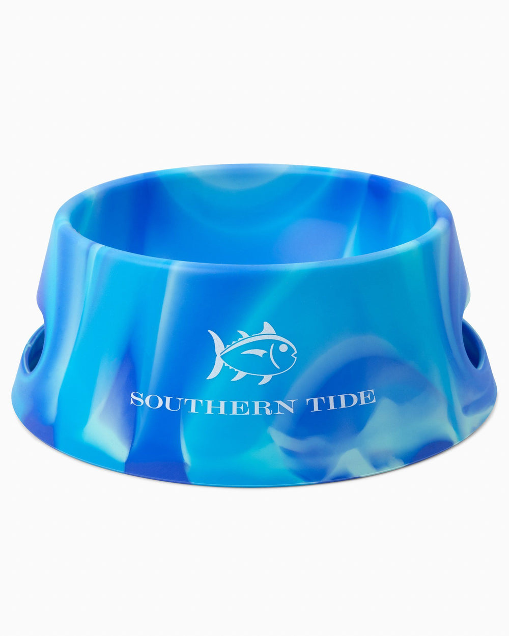 The front of the Southern Tide Flex Dog Bowl by Southern Tide - Arctic Sky