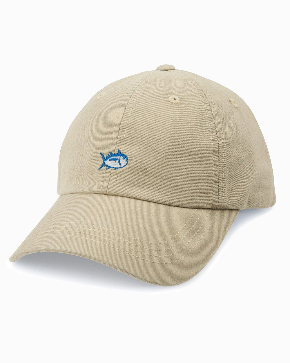 The front of the Skipjack Hat by Southern Tide - Khaki