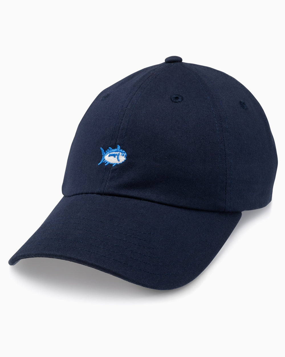 The front of the Skipjack Hat by Southern Tide - Navy