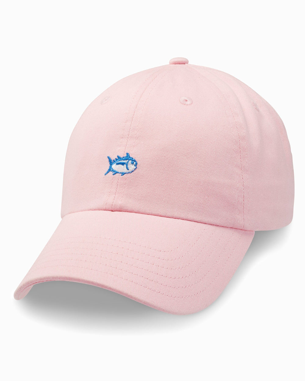 The front of the Skipjack Hat by Southern Tide - Pink