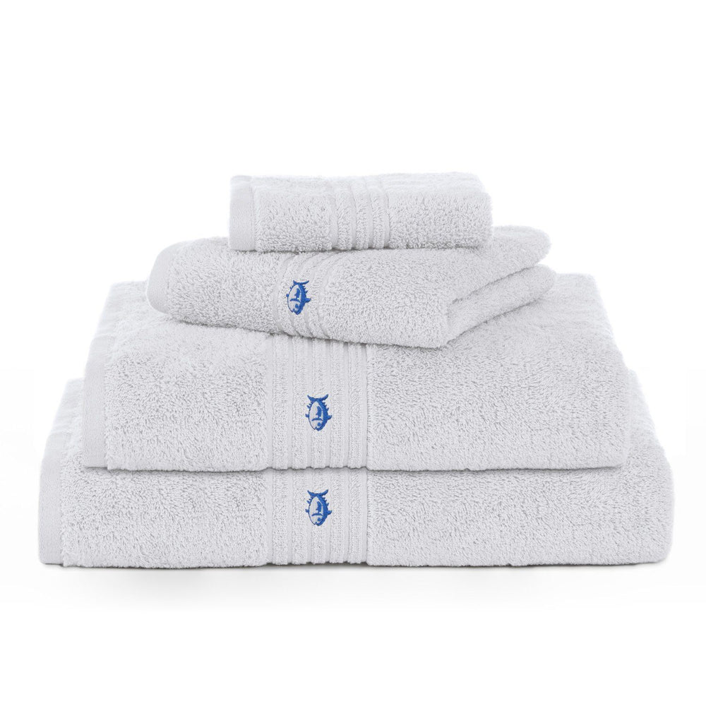 The front view of the Southern Tide Performance 5.0 Towel by Southern Tide - Optical White