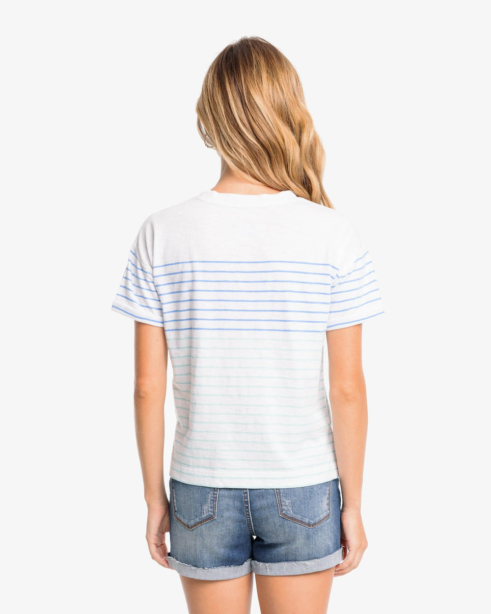 The back view of the Southern Tide Sun Farer Boxy T-Shirt by Southern Tide - Classic White