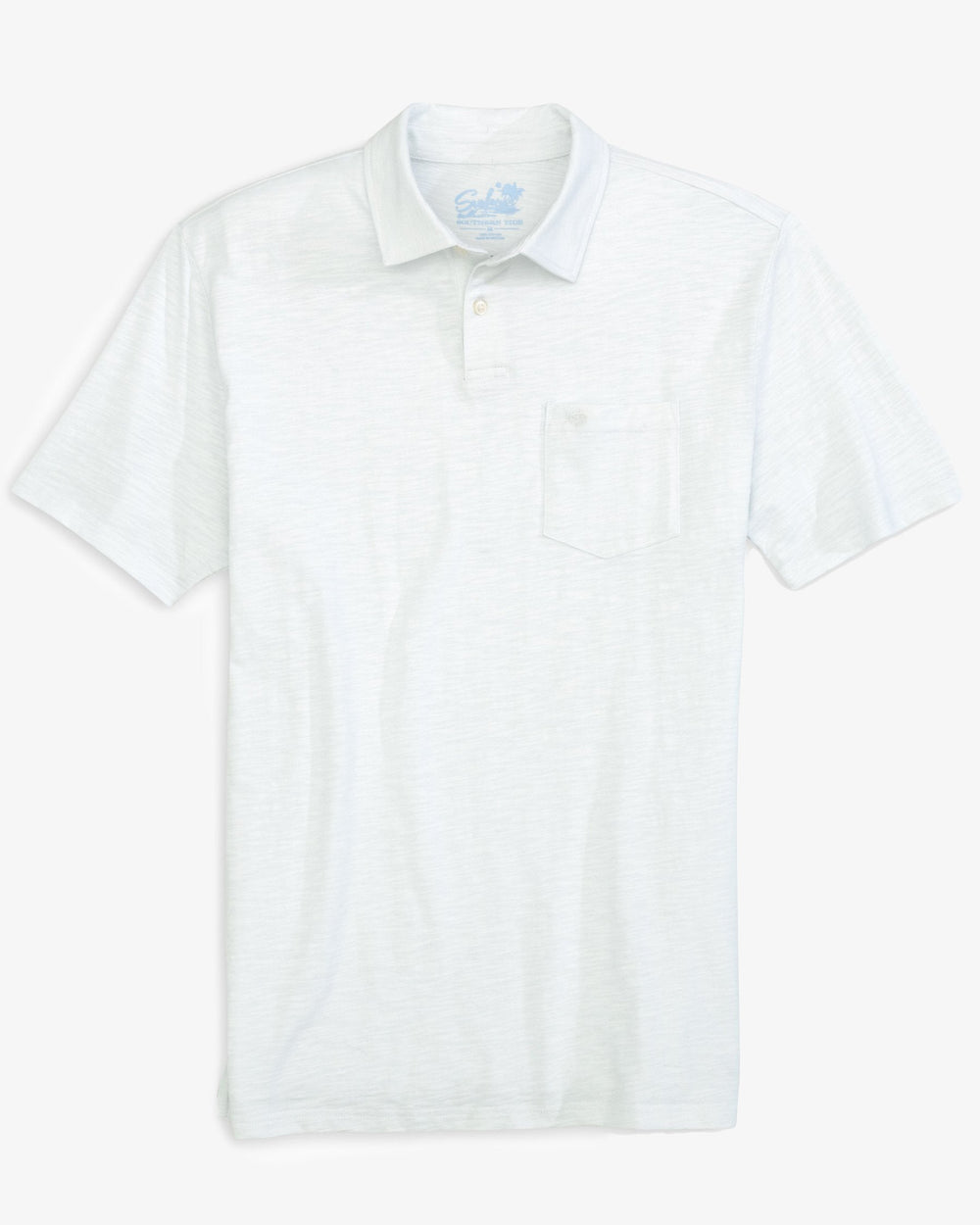 The front of the Men's Sun Farer Polo Shirt by Southern Tide - Classic White