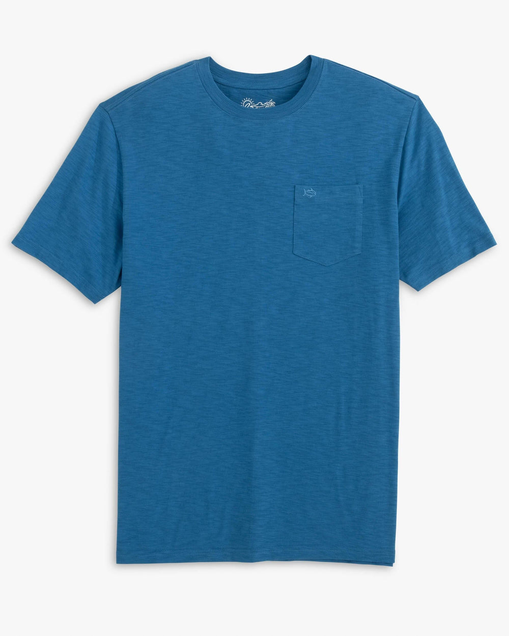 The front view of the Southern Tide Sun Farer Short Sleeve T-Shirt by Southern Tide - Atlantic Blue