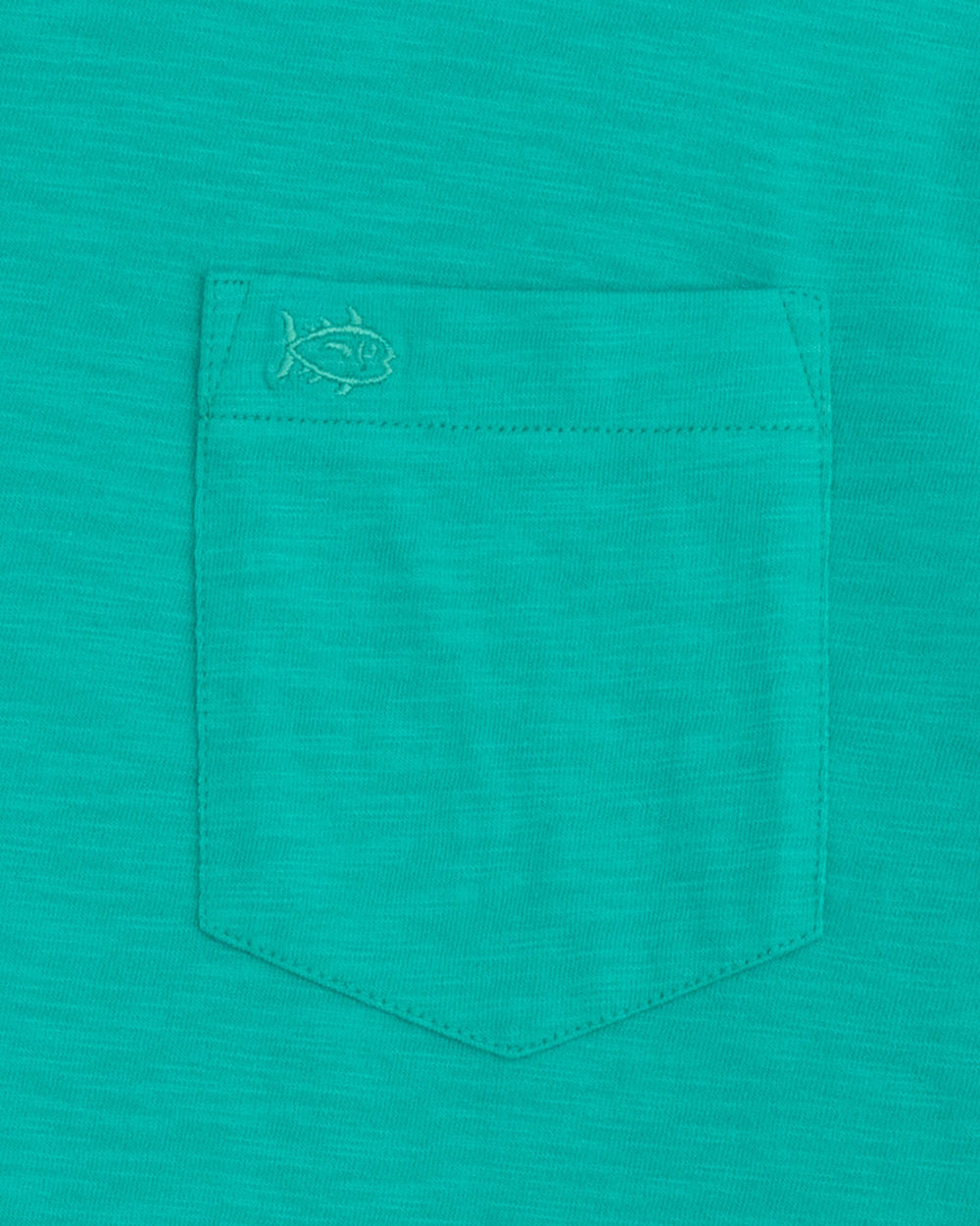 The detail view of the Southern Tide Sun Farer Short Sleeve T-Shirt by Southern Tide - Tidal Wave