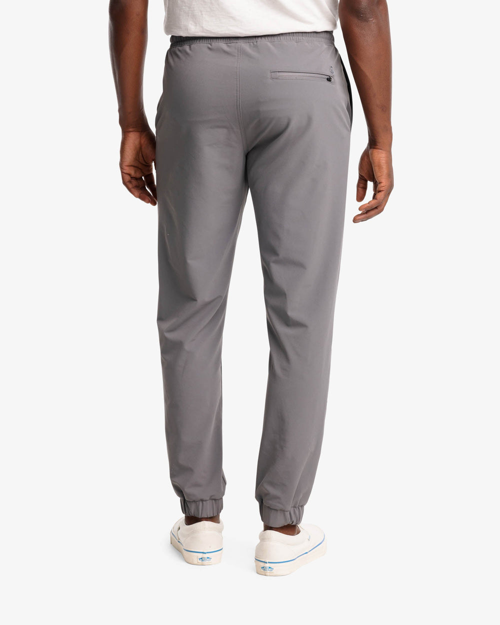 The back view of the The Excursion Performance Jogger by Southern Tide - Smoked Pearl