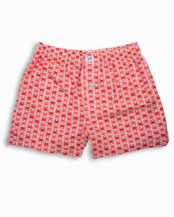 The front view of the Southern Tide Why so Crabby Boxer by Southern Tide - Classic White