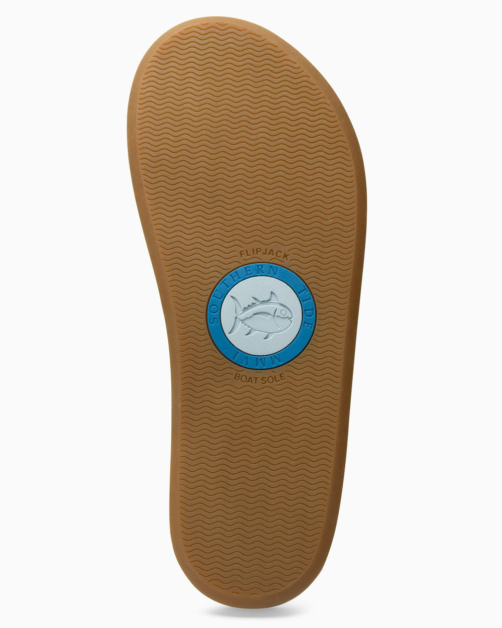 The bottom view of the Women's Weekend Navy Leather by Southern Tide - Nautical Navy