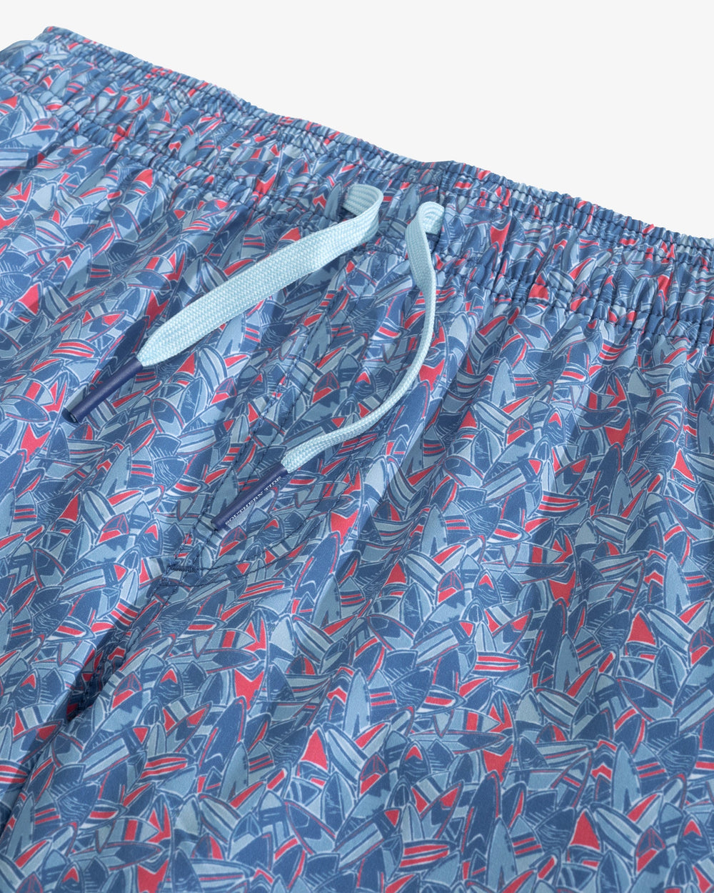 The detail view of the Boys Breach Break Swim Trunk by Souther Tide - Deep Water