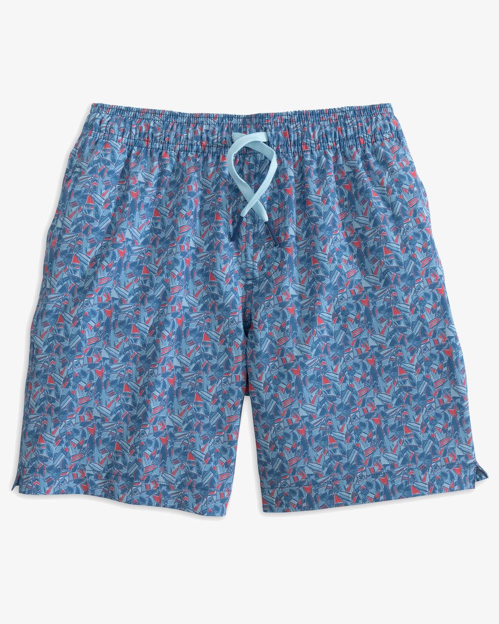 The front view of the Boys Breach Break Swim Trunk by Souther Tide - Deep Water