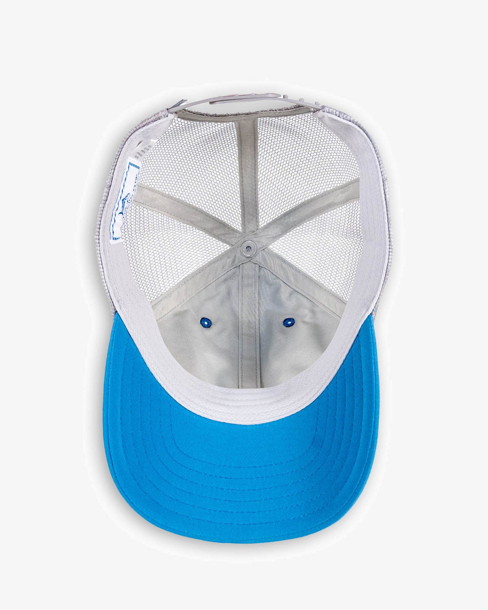 The detail view of the Southern Tide Youth Flyday Trucker Hat by Southern Tide - Blue