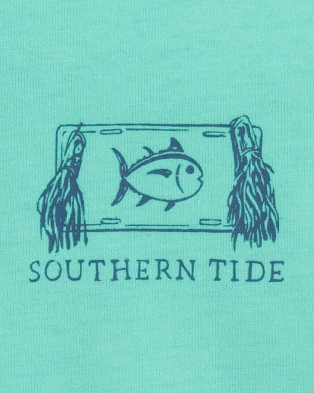 The detail view of the Southern Tide Youth Four Wheel Driver Dorado T-Shirt by Southern Tide - Mint