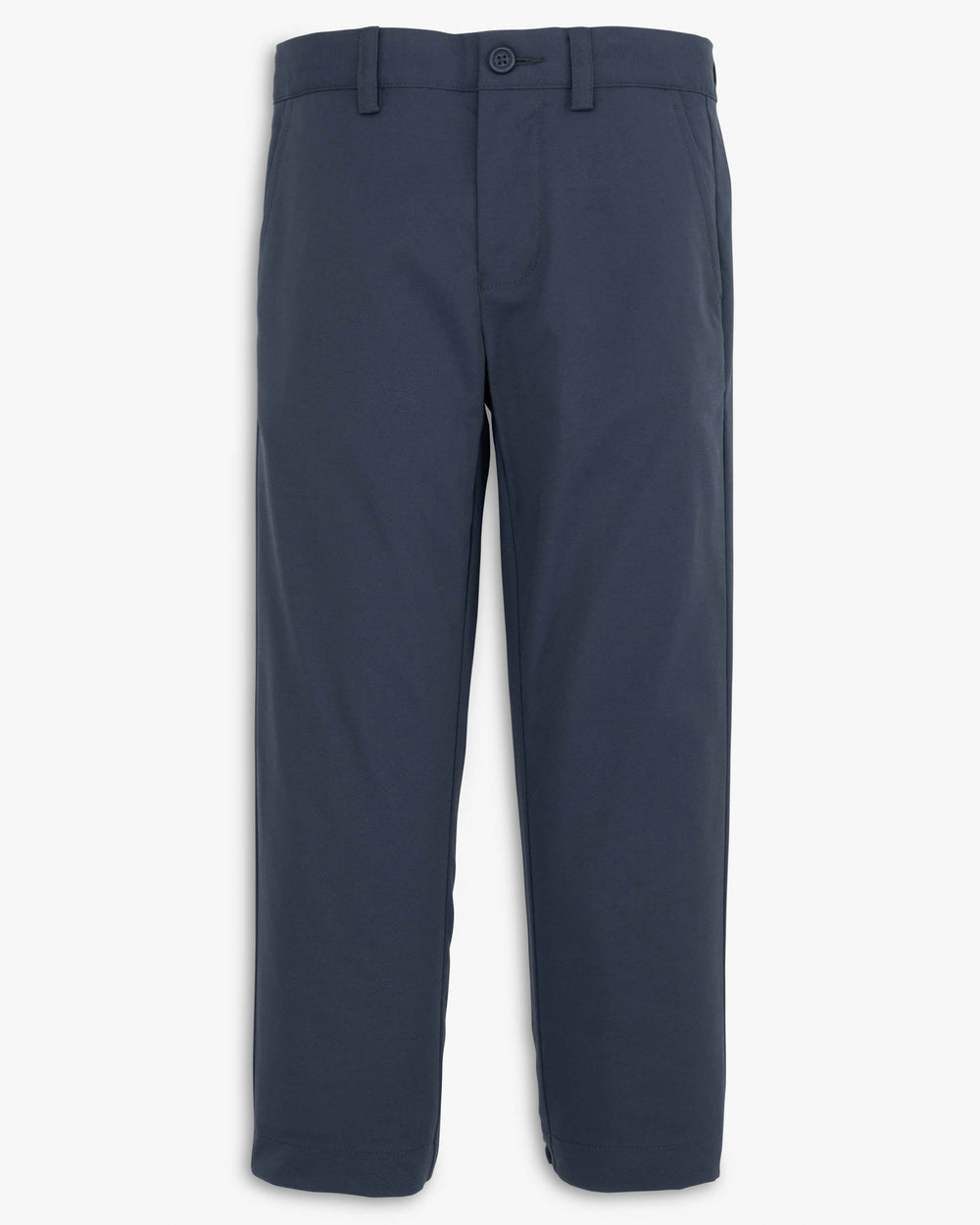 The front view of the Youth Leadhead Performance Pant by Southern Tide - True Navy