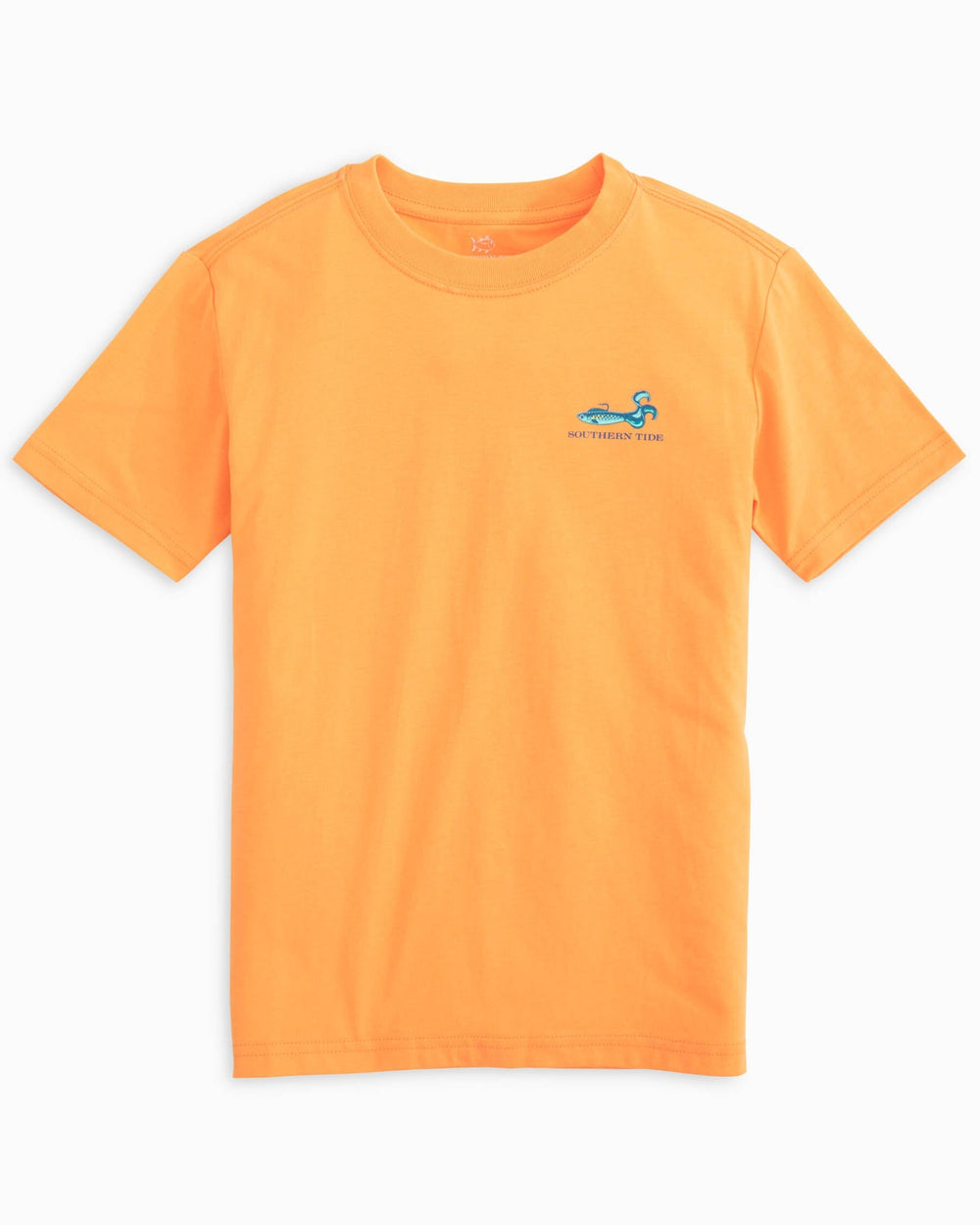The front view of the Southern Tide Youth Net and Lure Skipjack Fill T-Shirt by Southern Tide - Horizon